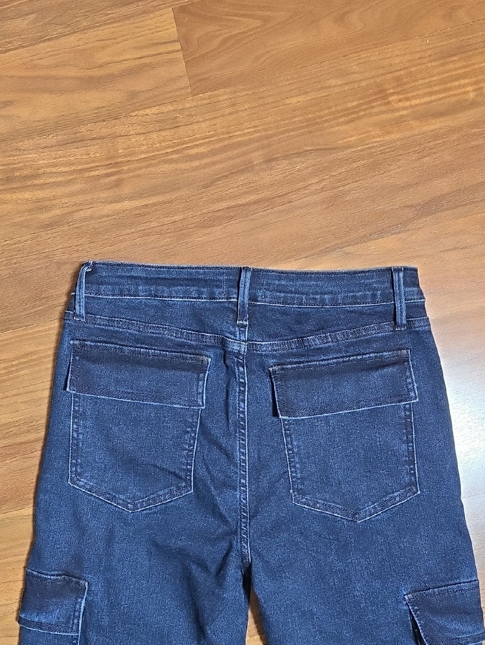 Driftwood Jeans 31 Blue Cargo High Rise Wide Leg Stretch Utility - Picture 7 of 10